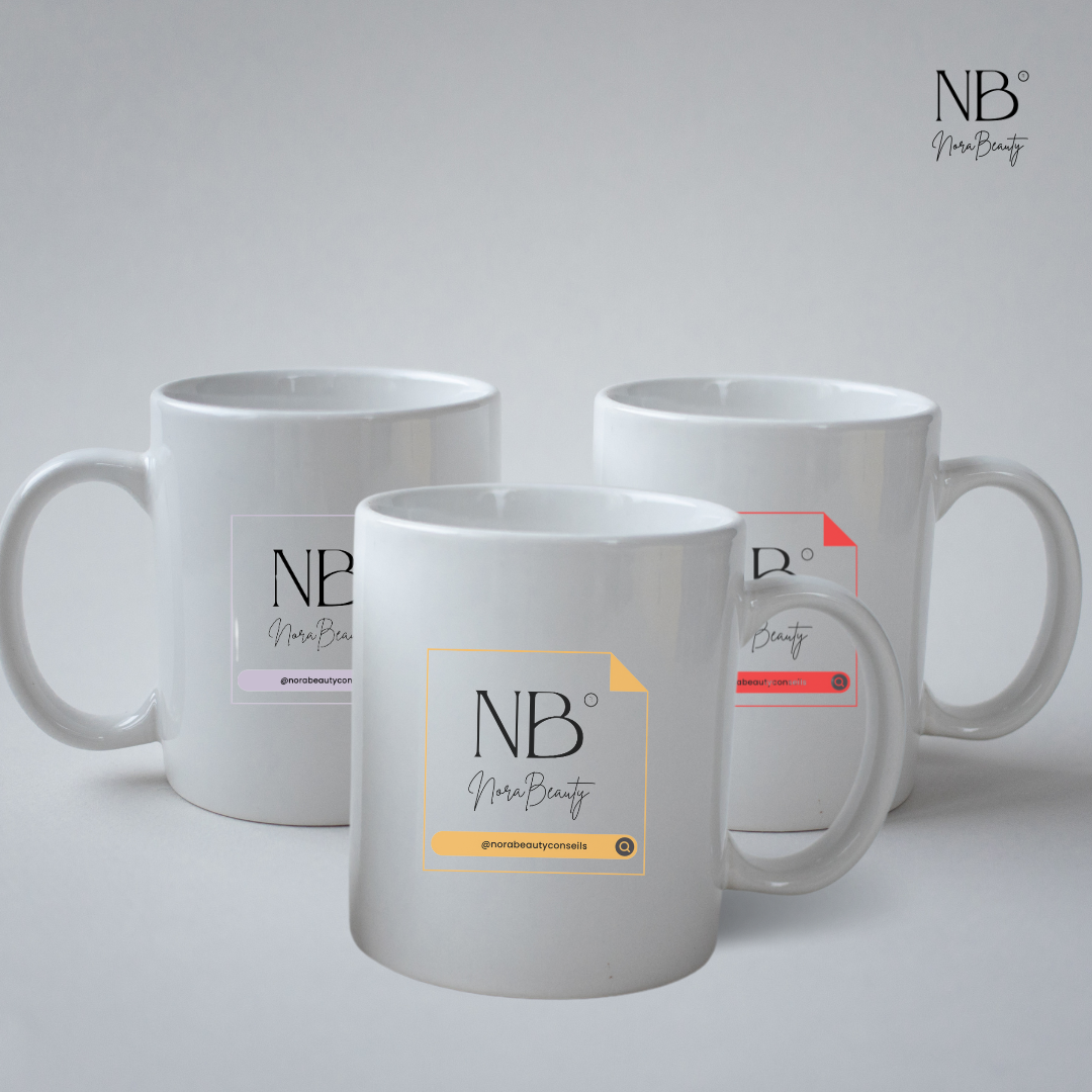 Mug Collector Nora Beauty - Phrases Motivantes (Rouge, Jaune, Taupe)